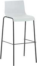 Baaritoolide komplekt Mville HOVER, plastik, 4-jalaline raam, must/valge, 2 tk