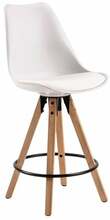 Baaritool Actona Dima, 55 x 48,5 x 11,5 cm, valge/tamm