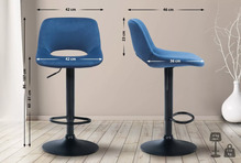 Baaritoolide komplekt Mville Camden velvet, 2 tk, must