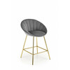 Baaritool Halmar H112, 52 x 58 x 87 cm, kuldne/hall