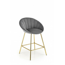Baaritool Halmar H112, 52 x 58 x 87 cm, kuldne/hall