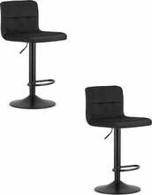 Baaritool Leobert Prot, 44 x 41 x 87.5-108 cm, must samet, 2 tk