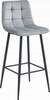 Baaritool Leobert Arceto, 43.5 x 32.5 x 104 cm, hõbedane samet/must