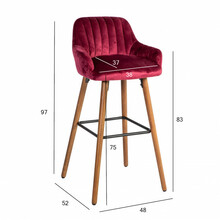 Baaritool Home4You Ariel 26508, 52 x 48 x 97 cm, punane/pruun