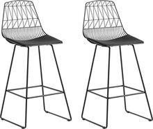 Baaritoolide komplekt Beliani Preston, 55 x 50 x 113 cm, must, 2 tk