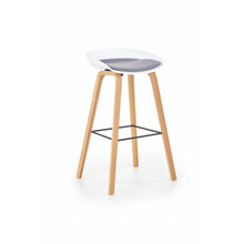 Baaripukk Halmar H86, 43 x 42 x 81 cm, valge/hall
