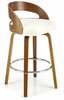 Baaritool Halmar H110, 47 x 43 x 84 cm, kreem/pähklipruun