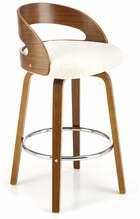 Baaritool Halmar H110, 47 x 43 x 84 cm, kreem/pähklipruun