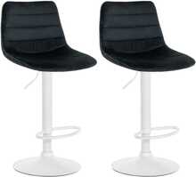 Baaritool Mville Lex, valge samet, 2 tk