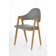 Söögitool Halmar K247, 57 x 51 x 80 cm, hall/pruun