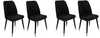 Toolide komplekt Kalune Design Hugo 366, 49 x 50 x 90 cm, matt, kuldne/must, 4 tk