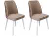 Toolide komplekt Kalune Design Tutku 324 V2, 49 x 50 x 90 cm, matt, valge/helepruun, 2 tk