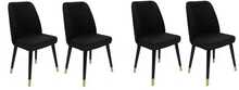 Toolide komplekt Kalune Design Hugo 366, 49 x 50 x 90 cm, matt, kuldne/must, 4 tk