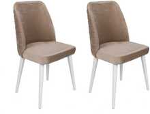 Toolide komplekt Kalune Design Tutku 324 V2, 49 x 50 x 90 cm, matt, valge/helepruun, 2 tk