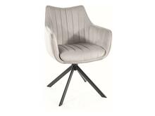 Söögitoolide komplekt Signal Meble Azalia Velvet, hall/must, 2 tk