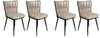 Söögitool Kalune Design Kubakly 221 V4, 43 x 43 x 82 cm, must/kreemjas