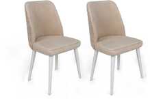 Toolide komplekt Kalune Design Tutku 326 V2, 49 x 50 x 90 cm, matt, valge/kreemjas, 2 tk
