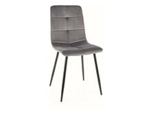 Söögitoolide komplekt Signal Ivo Velvet, 45 x 39 x 91 cm, tumehall/must, 4 tk