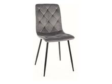 Söögitoolide komplekt Signal Meble Jerry Velvet, 52 x 45 x 91 cm, hall/must