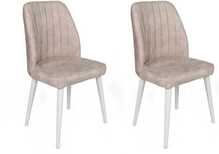 Toolide komplekt Kalune Design Alfa 495, 49 x 50 x 90 cm, valge/kreemjas, 2 tk