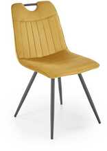 Söögitool Halmar K521, 58 x 46 x 83 cm, kollane/must