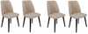 Toolide komplekt Kalune Design Tutku 306 V4, 49 x 50 x 90 cm, must/kreemjas, 4 tk