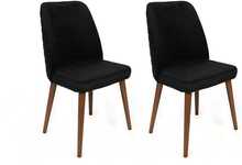 Söögitoolide komplekt Kalune Design Tutku 351 V2, 49 x 50 x 90 cm, must/pähkel, 2 tk