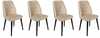 Toolide komplekt Kalune Design Alfa 434, 49 x 50 x 90 cm, must/kreemjas, 4 tk