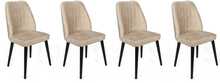 Toolide komplekt Kalune Design Alfa 434, 49 x 50 x 90 cm, must/kreemjas, 4 tk