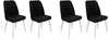 Toolide komplekt Kalune Design Tutku 331 V4, 49 x 50 x 90 cm, matt, valge/must, 4 tk