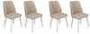 Toolide komplekt Kalune Design Tutku 326 V4, 49 x 50 x 90 cm, matt, valge/kreemjas, 4 tk