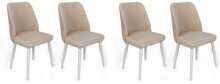 Toolide komplekt Kalune Design Tutku 326 V4, 49 x 50 x 90 cm, matt, valge/kreemjas, 4 tk