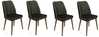Toolide komplekt Kalune Design Alfa 462 V4, 49 x 50 x 90 cm, matt, pähkel/samblaroheline, 4 tk