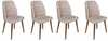 Toolide komplekt Kalune Design Alfa 465 V4, 49 x 50 x 90 cm, pähkel/helepruun, 4 tk
