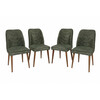 Söögitoolide komplekt Kalune Design Dallas 565, 49 x 50 x 90 cm, pähkel/tumeroheline, 4 tk