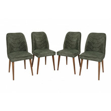 Söögitoolide komplekt Kalune Design Dallas 565, 49 x 50 x 90 cm, pähkel/tumeroheline, 4 tk