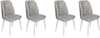 Toolide komplekt Kalune Design Dallas 584 V4, 49 x 50 x 90 cm, matt, valge/hall, 4 tk