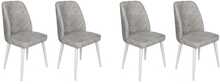 Toolide komplekt Kalune Design Dallas 584 V4, 49 x 50 x 90 cm, matt, valge/hall, 4 tk