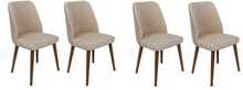 Toolide komplekt Kalune Design Tutku 341 V4, 49 x 50 x 90 cm, kreemjas/pähkli, 4 tk