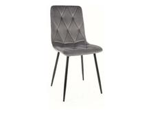 Söögitoolide komplekt Signal Meble Tom Velvet, 39 x 45 x 91 cm, hall/must