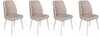 Toolide komplekt Kalune Design Alfa 495 V4, 49 x 50 x 90 cm, matt valge/kreemjas, 4 tk