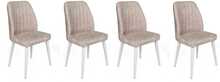 Toolide komplekt Kalune Design Alfa 495 V4, 49 x 50 x 90 cm, matt valge/kreemjas, 4 tk