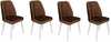 Toolide komplekt Kalune Design Alfa 496 V4, 49 x 50 x 90 cm, matt, pruun/valge, 4 tk
