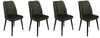 Toolide komplekt Kalune Design Alfa 432 V4, 49 x 50 x 90 cm, matt, must/samblaroheline, 4 tk