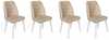 Toolide komplekt Kalune Design Alfa 494 V4, 49 x 50 x 90 cm, matt, valge/beež, 4 tk
