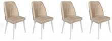 Toolide komplekt Kalune Design Alfa 494 V4, 49 x 50 x 90 cm, matt, valge/beež, 4 tk