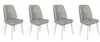 Toolide komplekt Kalune Design Alfa 498 V4, 49 x 50 x 90 cm, matt, valge/hall, 4 tk