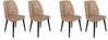 Toolide komplekt Kalune Design Dallas 523 V4, 49 x 50 x 90 cm, must/beež, 4 tk