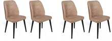 Toolide komplekt Kalune Design Dallas 523 V4, 49 x 50 x 90 cm, must/beež, 4 tk