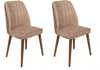 Söögitoolide komplekt Kalune Design Alfa 463 V2, 49 x 50 x 90 cm, pähkel/liiv, 2 tk